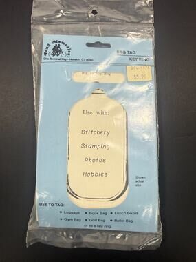 Fond Memories Acrylic Bag Tag Key Ring Accessory Pack BT01 Luggage Tag Blank New
